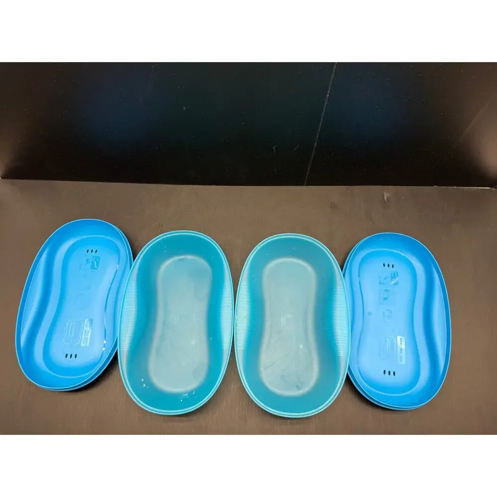 Blue Tupperware Microwave Breakfast Egg Omelet Maker